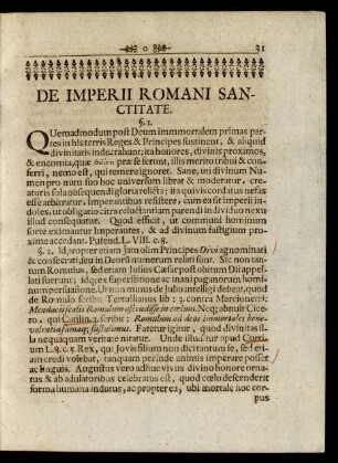 De Imperii Romani Sanctitate
