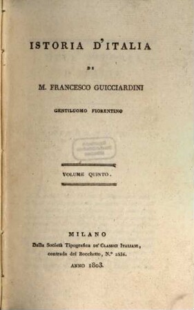 Istoria d'Italia, 5