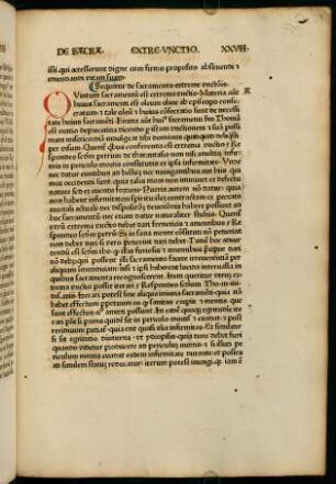 218r-218v, XXVII. Sequitur de sacramento extreme unctionis.