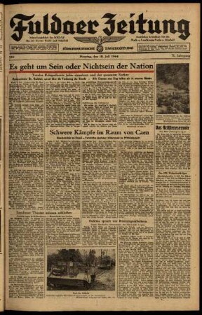 Ausgabe vom Montag, den 10. Juli 1944.