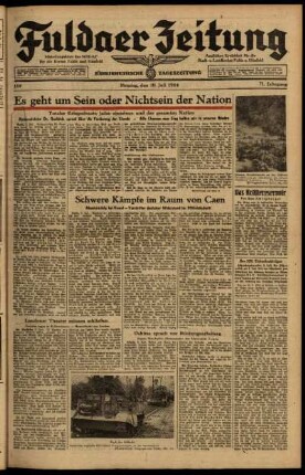 Ausgabe vom Montag, den 10. Juli 1944.