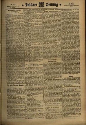 Zweite Ausgabe vom Montag, den 06. Februar 1911.