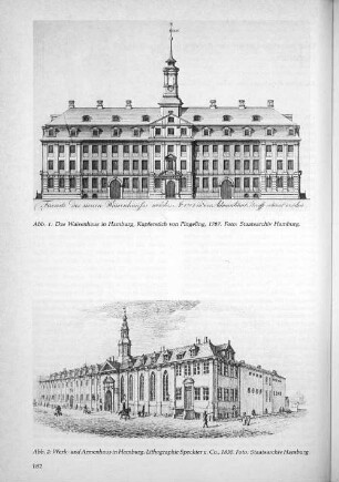 Abb.2: Werk- und Armenhaus in Hamburg, Lithographie Speckter u. Co., 1830, Foto: Staatsarchiv Hamburg.