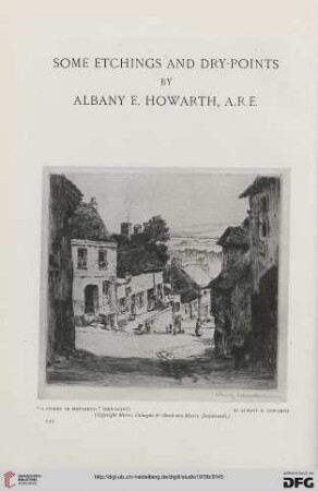 58: Some etchings and dry-points by Albany E. Howarth, A.R.E.