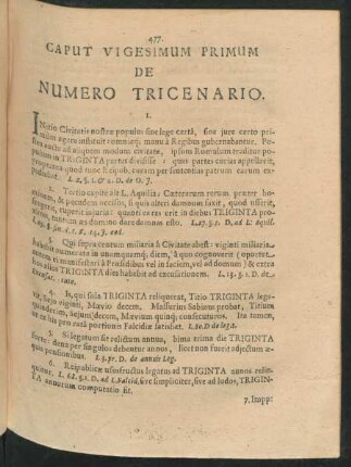 Caput Vigesimum Primum. - Vigesimum Septimum.