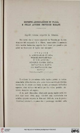 34: Scoperte archeologiche in Italia e nelle antiche provincie romane, [9]
