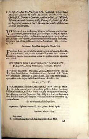 Fabrica linguae arabicae