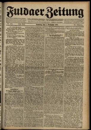 Ausgabe vom Samstag, den 01. Dezember 1917.