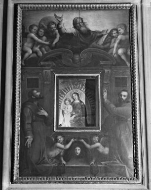Gottvater mit den heiligen Antonius von Padua und Franz von Assisi