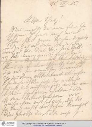 Brief vom 16.12.1905