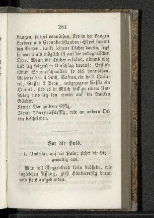 Vor die Puls.
