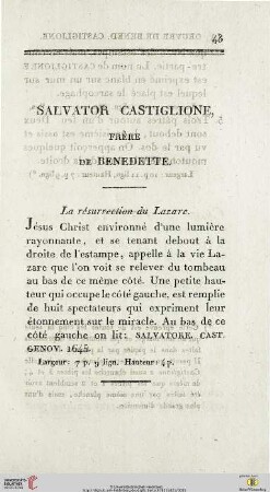 Salvator Castiglione, frère de Benedette