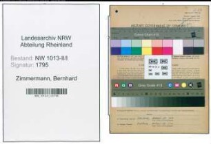 Entnazifizierung Bernhard Zimmermann , geb. 13.01.1906 (Ingenieur)