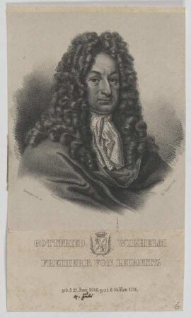 Bildnis des Gottfried Wilhelm von Leibnitz