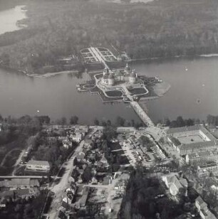 Moritzburg, Ort und Schloss von Südwesten