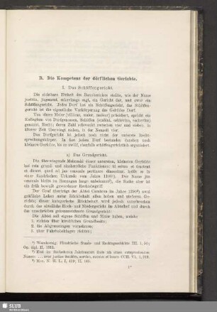 B. Die Kompetenz der dörflichen Gerichte