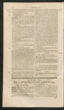 Locus VII. De Lapsu Protoplastorum.