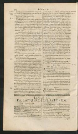 Locus VII. De Lapsu Protoplastorum.