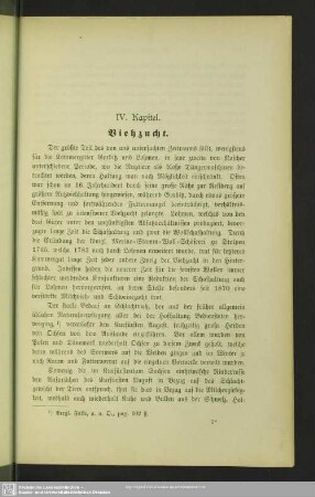 IV. Kapitel. Viehzucht