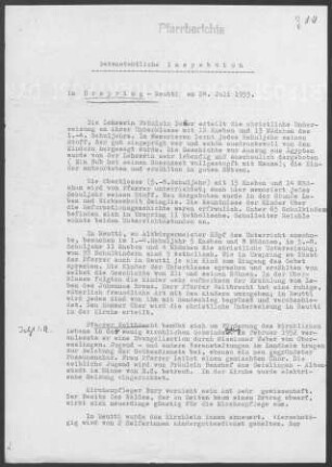 Urspring-Reutti: Inspektionsbericht 1953