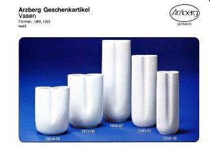 Produktblatt "Arzberg Geschenkartikel / Vasen / Formen: 1304, 1305 / weiß"