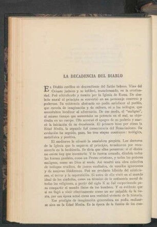 La decadencia del diablo