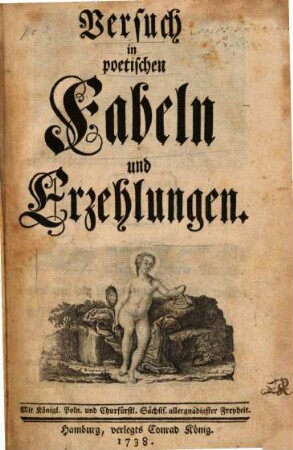Versuch in poetischen Fabeln und Erzehlungen