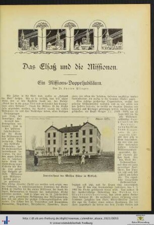 Das Elsass und die Missionen.