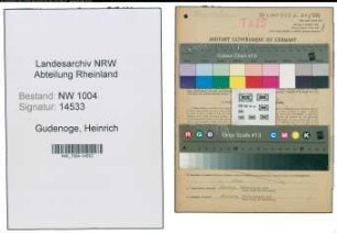 Entnazifizierung Heinrich Gudenoge , geb. 08.12.1865 (Schmiedemeister)