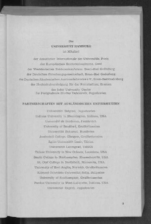 Partnerschaften mit ausländischen Universitäten