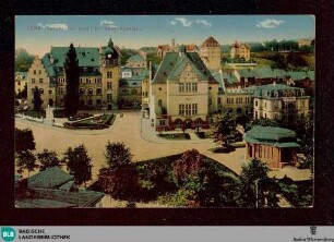 Jena. Carl Zeiß Platz mit Abbe Denkmal