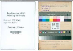Entnazifizierung Wilhelm Buettner , geb. 21.07.1905 ()