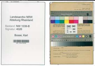 Entnazifizierung Karl Bosse , geb. 12.05.1896 (Vollzugabeamter)