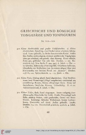 Griechische und römische Tongefäße (Nr. 310-326)