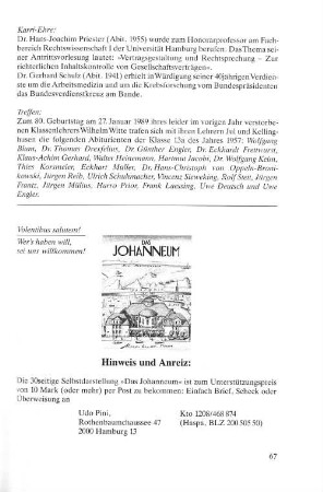 Hinweis und Anreiz: