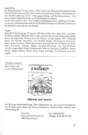 Hinweis und Anreiz: