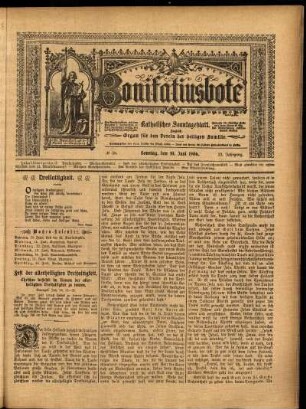 Erste Ausgabe vom Sonntag, den 10. Juni 1906.