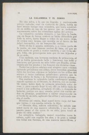 La calandria y el zorro