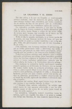 La calandria y el zorro