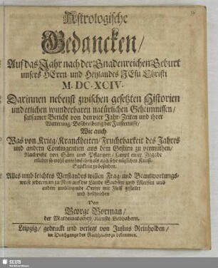 Astrologische Gedancken