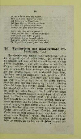 21. Sprichwörter und sprichwörtliche Redensarten