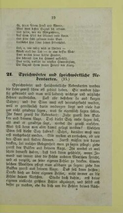 21. Sprichwörter und sprichwörtliche Redensarten