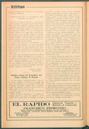 Insólita actitud del Presidente del Hogar Gallego de Rosario