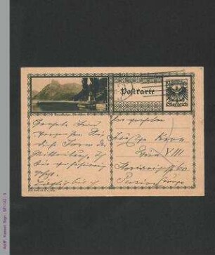 Postkarte von Marianne Hainisch an Elga Kern, hs.