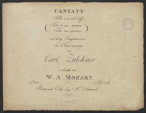 Cantate Alles was ich hoffe, : No. 8