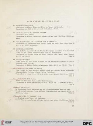 C) Albumblätter unter Glas (Nr. 305-334)