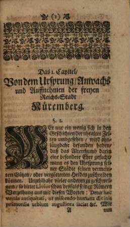 Des heil[igen] Römischen Reichs freye Stadt Nürnberg