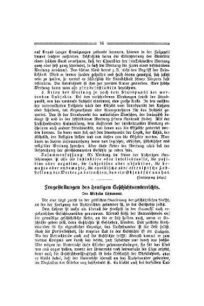 Fragestellungen des heutigen Geschichtsunterrichts
