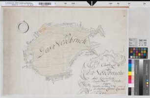 Hörste (Halle) Vermessung des Nordbruchs 1772 o.M. 48,5 x 70 kol. Zeichnung M. Christian Ludolf Reinhold Spez.Verz. Markenkarten X Nr. 71