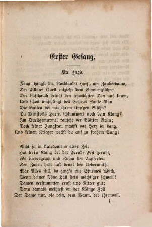 Die Dame vom See : Ein Dichtung in sechs Gesan̈gen von Walter Scott. In den Versmaßen des Urtextes ub̈ertragen und mit den nothwendigsten Bemerkungen versehen von L. Freytag. Miniaturbibliothek klassischer Schriften des In- und Auslandes